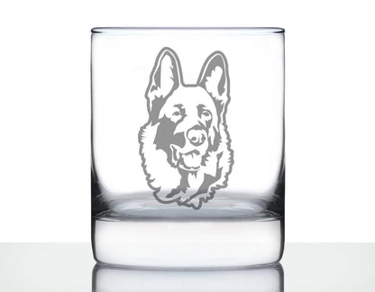 German Shepherd Whiskey Rocks Glass - Dog Gifts