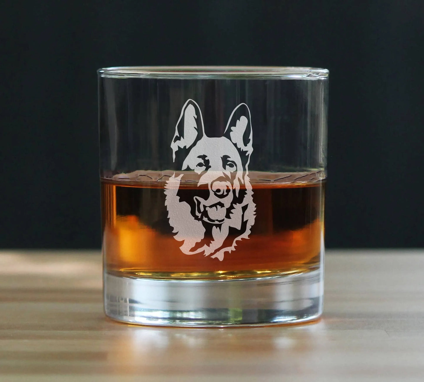 German Shepherd Whiskey Rocks Glass - Dog Gifts