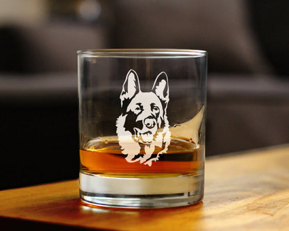 German Shepherd Whiskey Rocks Glass - Dog Gifts