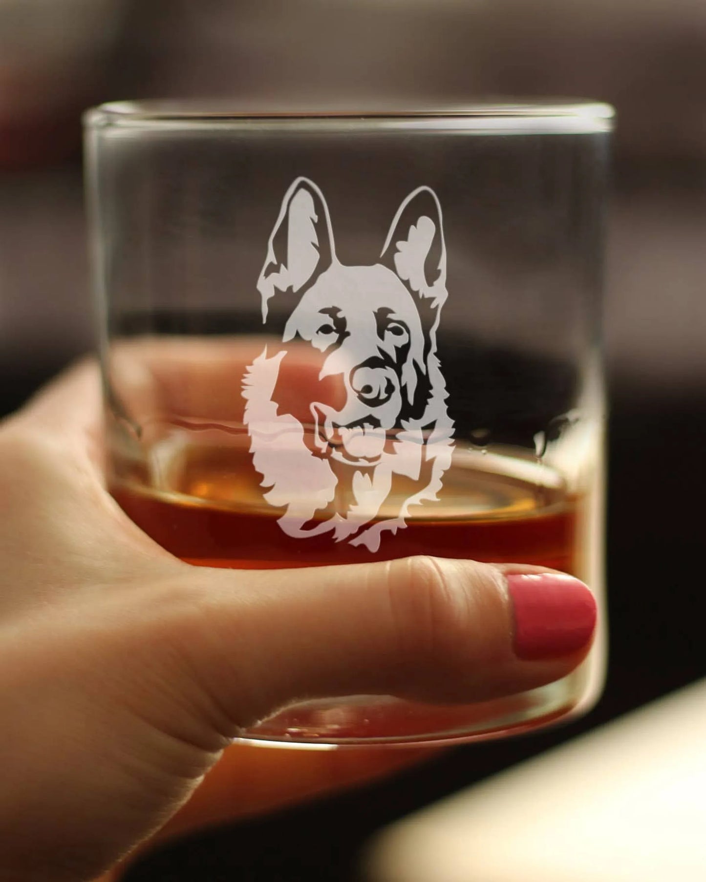 German Shepherd Whiskey Rocks Glass - Dog Gifts