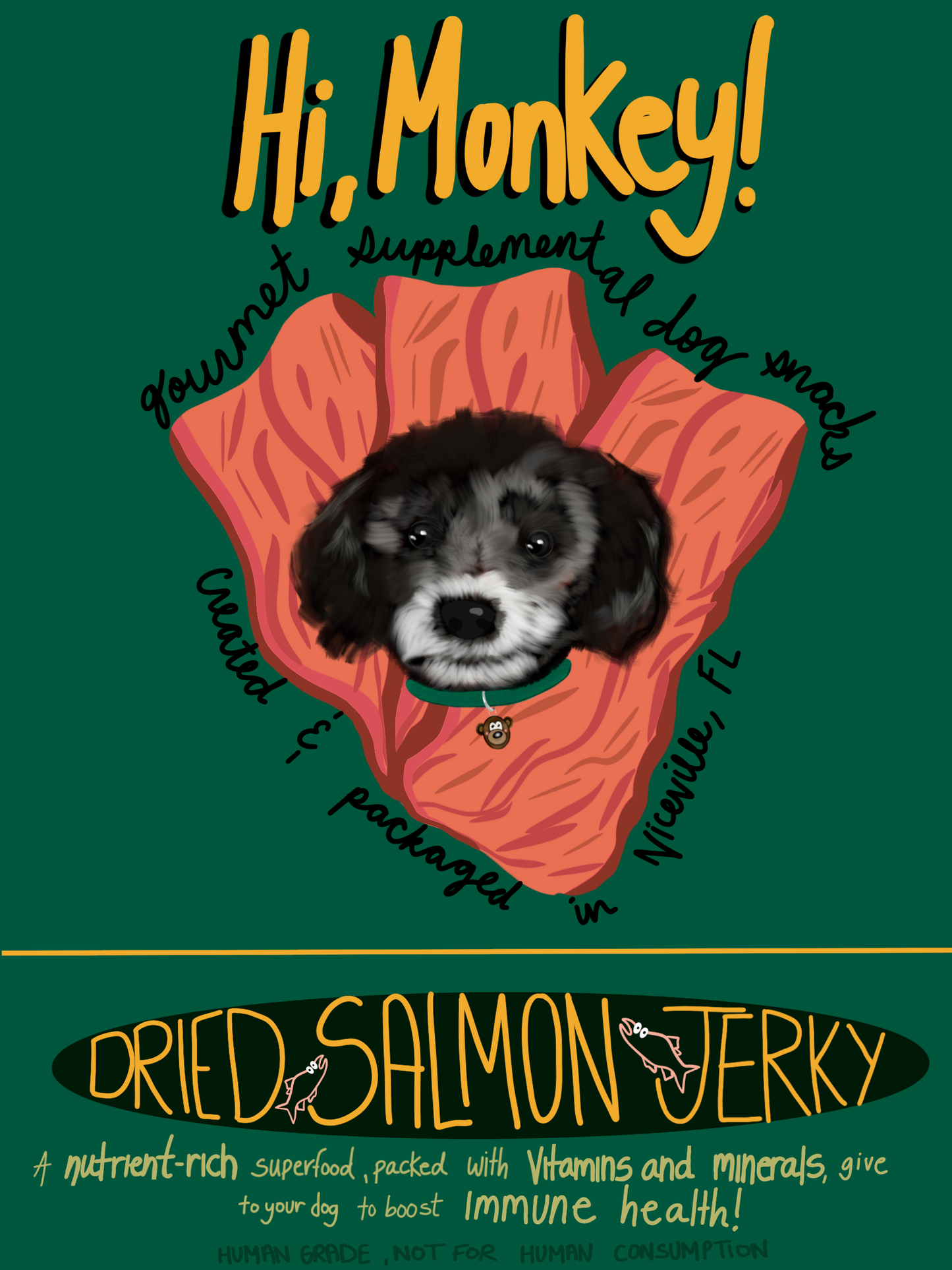 100% Pure Wild-Caught Salmon Jerky Crumbles